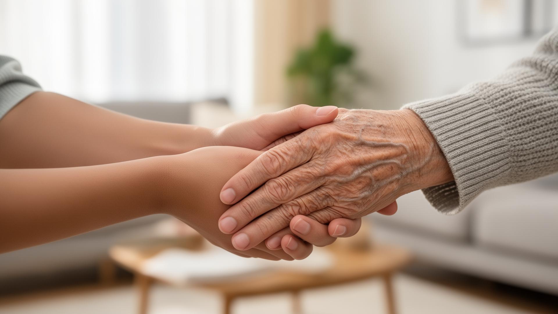 Pflegedienstleister und Patient